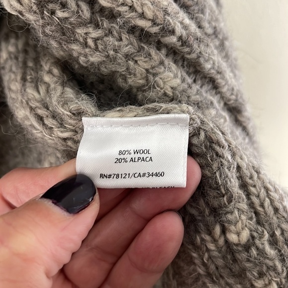 Eileen Fisher Wool Alpaca Blend Chunky Cable Knit Long Oversized Cardigan - Picture 7 of 11